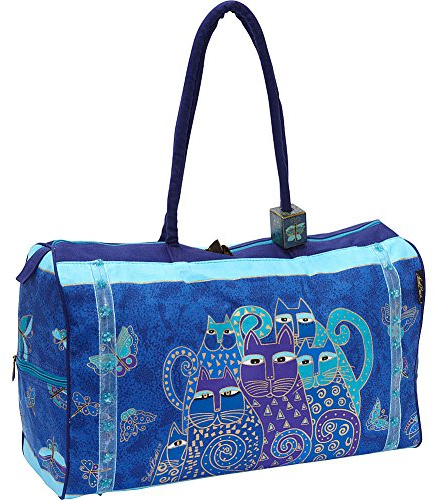 Laurel Burch Reisetasche, Indigo-Katzen