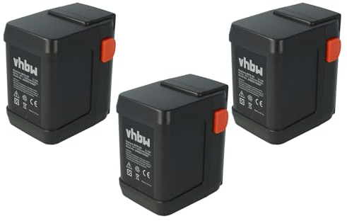 vhbw 3X Akku Ersatz für Gardena 8835, 8839, 8839-20, 8835-20, 8835-U, 8835-00.701.00 für Grasschere, Strauchschere (3000mAh 18V Li-Ion)