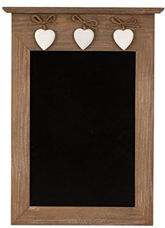 Geschenkestadl Kreidetafel Memotafel 26 cm x 39 cm Tafel mit Herz Küchentafel Holzrahmen Wandtafel