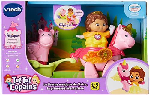 VTech- TTC-La Licorne Magique de Claire, la Princesse aventurière, 1-5 Ans, 80-177105 - Version FR