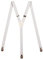 Olata schmale Hosenträger Y Form – längenverstellbare Unisex Hosenträger – 2 cm. Weiß