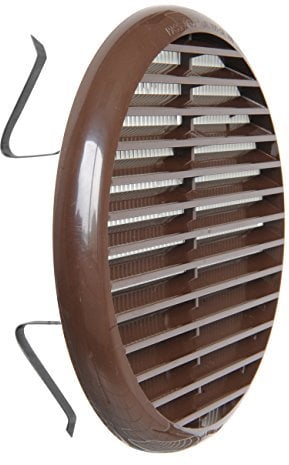 La Ventilazione TUR125M Griglia di Ventilazione in Plastica con Molle, Marrone, diametro 155 mm