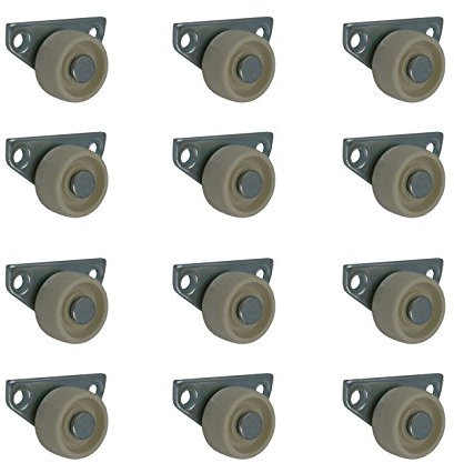 12 Stück 30 mm Kastenrollen Bettkastenrollen Kastenbockrollen Seitenrollen