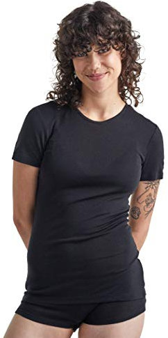 Icebreaker Damen 175 Everyday SS Crewe Funktionsshirt, Schwarz, XS, 104470001XS