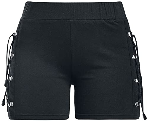 Rock Rebel by EMP Damen Schwarze Hotpant mit Schnürungen