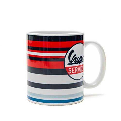 Vespa TTCE48 Tazza Mug Multicolor Strisce Servizio, Ceramica