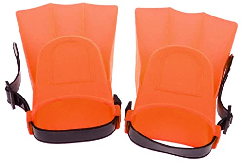 T TOOYFUL Erwachsene Kinder Einstellbare Flossen Flippers für Schwimmen Schnorcheltraining, Orange, 25-30