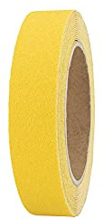 AnTina TAPES® Antirutsch Klebeband | Treppe | 2,5 cm x 6 m | Gelb | Antirutschband, Grip Tape und Antirutschstreifen, R13, selbstklebend, zuschneidbar, für Treppen, Rampen und Arbeitsbereiche