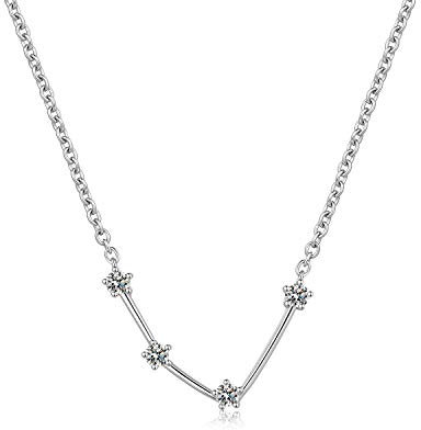 jiamiaoi Necklace for Women 12 Horoscope Necklace Leo 925 Sterling Silver Zodiac Sign 12 Constellation Necklace Astrology CZ Pendant Necklace Star Necklace Birthstone Necklace