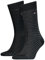 TOMMY HILFIGER Herrensocken Doppelpack Uni/Ringel schwarz Größe 39-42