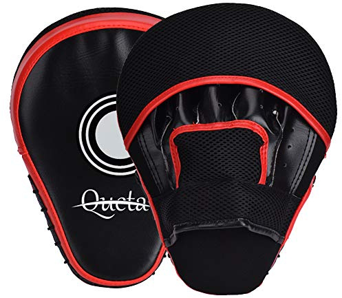 Queta Unisex – Erwachsene Pratzen Boxen Pads, rot, 25.5X 19 x 4.5 cm