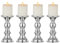 NUPTIO 4 Stück Silber Säule Kerzenhalter, Hochzeit Mittelstücke Metall Kerzenhalter für 50mm Kerzen Stand Dekoration für Hochzeiten Besondere Ereignisse Partys Wohnzimmer Weihnachten, Kerzenständer