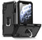 EYZUTAK Hülle für iPhone XR,Duty Dual Layer Hard Armor Hülle mit 360 Grad Ringständer Militär Handyhülle Stoßfeste Antikollisions Cover mit Ständer Magnetische Autohalterung Unterstützen-Schwarz