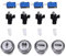 tooloflife Arcade-Spieltasten, 4 x LED-Start-Druckknopf-Kit (weiß)