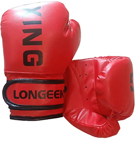 Longeek 6oz Gants de Boxe Enfant pour Garçons et Filles de 6 à 15 Ans