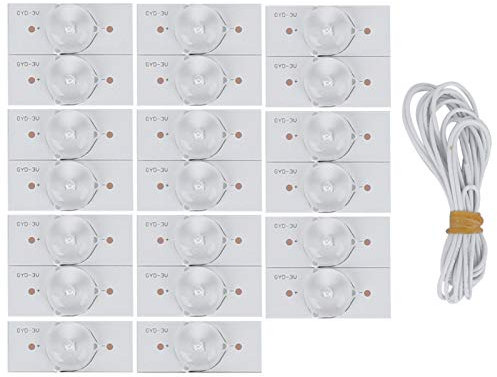 SMD Lampenperlen aus Glasfaserplatinen Fliter LED mit optischer Linse und konkaven Linsen Fliter Streifen aus Glasfaserplatinen für die Reparatur von LED Fernsehern(20pcs)