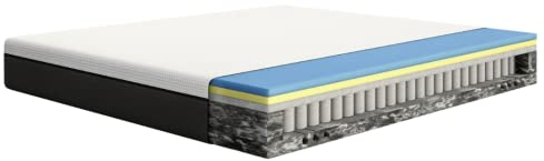 Emma Original Hybrid Matratze 140x200 cm - 25 cm Hoch, Mittelweich H2 – Taschenfederkernmatratze mit Memory Foam & Kaltschaum, 5-Zonen-Unterstützung, Druckentlastend, Atmungsaktiv, Waschbarer Bezug