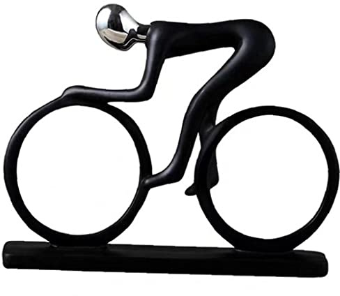 Sanfly Harz Fahrrad Radfahrer Statue Fahrrad Statue Schmiedeeisen Harz Skulptur Fahrrad Statue Dekoration Bike Figur Fahrrad Ornamente Wohnzimmer Dekor