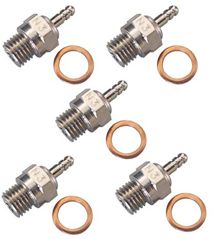 Ntcpefy 5Pcs N3 GlüHkerze Nitro Truck Hot Spark Apex SH Motorteile ZubehöR Ersatz OS RC Modellauto HSP 70117