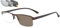 JYCCH Halbrahmen-Lesebrille für Herren, intelligente Farbwechsel-Sonnenbrille, elastische Bügel, photochrome Brille für ältere Menschen, GunColor-+0.00 (Braun 2)