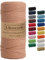 Likeecords Makramee Garn 2mm x 200m Baumwollgarn Makramee-Seil, Makramee-Schnur,Bunte Baumwoll-Bastelschnur zum Aufhängen Pflanzenaufhänger Basteln Stricken (Lotus)