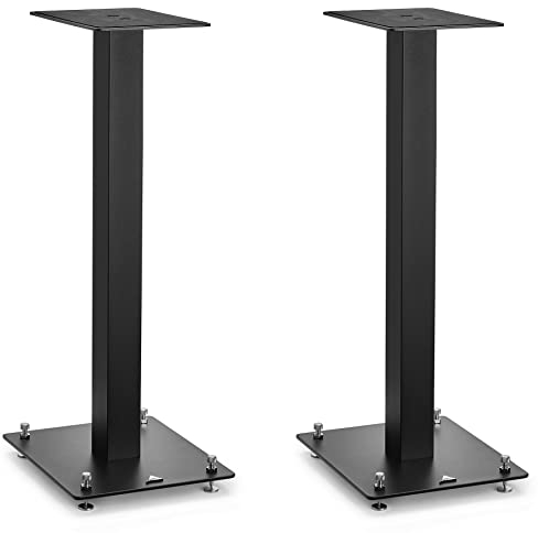 Triangle – Pieds d'Enceintes S01 pour Enceintes Bibliothèques Hi-FI & Home-Cinéma- Hauteur 600 mm - Supports Compatibilité Universelle - Noir (Paire)