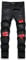 AITITIA Men's Biker Zipper Deco Washed Straight Fit Jeans, 6627 Black, 32