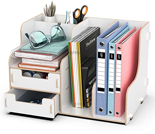 jopoo Schreibtisch Organizer, Schreibwaren Aufbewahrung, Maganisierung, Dokumentenhalter, für Bücher, Stifte und Notizbücher