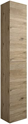 MaMa Store Colonna Reversibile Sospesa 2 Ante, L. 30 X P. 22 X H. 160 Cm, Legno ingegnerizzato, Quercia Naturale