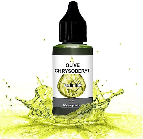 DD Composite Resin Inks Tinte Fluid Art Alkohol Ink hochkonzentriert Epoxidharz Kunst Design River Table Dish-Art, Menge:30ml, Resin Ink Color:OLIVE CHRYSOBERYL