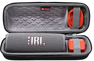 XANAD Hard Carrying Case for JBL Flip 6 / JBL Flip 5 Portable Bluetooth Speaker (Grey Lining)