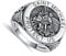 SLIACETE 925 Sterling Silber Saint Michael Ring für Herren, St. Michael Religiöse Medaille Münze Herrenring Geschenk für Männer Junge, Größe: 61(19.4)