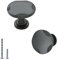 IAFVKAI Black Cabinet Knobs, Zinc Alloy Drawer Knob Matte Black Round Cabinet Kitchen Handle Door Dresser Knob,Pack of 2
