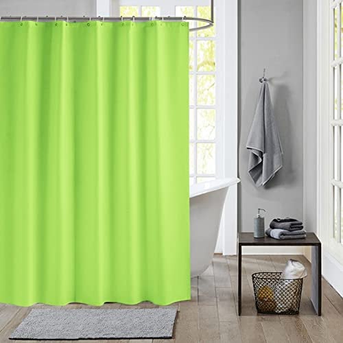 meioro Tende da Doccia a Tinta Unita,Peva Impermeabile Tenda da Bagno Include Ganci per Tende, Antimuffa Tenda Doccia Fodera per Vasche da Bagno (Verde, Larghezza 180cm x Altezza 240cm)