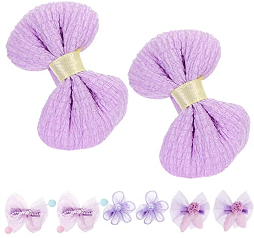Beavorty 8 Stk Mesh-schmetterling-haarspange Tüll Schleife Haarspange Haarnadel Alligator-haarspangen Clips Für Haarschleifen Haarnadel Mit Schleife Violett Kind Perle
