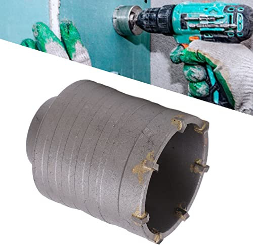 Hole Saw Drill Bit, Diamond Core Drill Bits 60mm Carbide Hole Saw Hollow Drill Pipe Drilling Reamer for Wall Stone Concrete Bricks