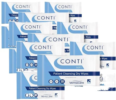 Synergy Healthcare CSW110 Conti Soft Dry Wipe, 30 cm x 35 cm Size (Pack of 300)