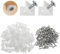 Support Mur Arrière Avec Vis,Connecteurs D'angle Pour Armoires,120 Pcs Renfort Tiroir Equerre,Cales Pour Meubles Pour Fonds de Tiroirs,Supports Tiroir Arrières En Plastique,Renfort Tiroir Connecteur