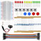 Electronic Components Kit, 400 Hole Breadboard Starter LED Cable Resistor Photoresistor Set for Arduino DIY Maker