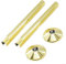 Oniissy 2 x Chrome Effect Radiator Pipe Covers and Collars - 15mm x 200mm for Bathroom (Gold)