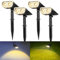 Linkind Solar Gartenleuchte Aussen, 3000K Warmweiß Led Solarstrahler 350Lm, Auto Ein/Aus Solarwandlampen Garten IP67 wasserdicht, StarRayS LED Solarstrahler 2 Montage für Pflanzen, Balkon, 4 Stück