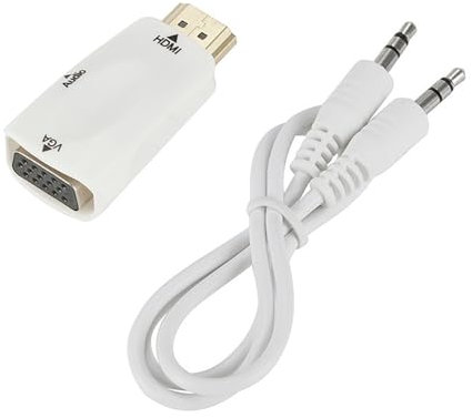 Adaptador WiFi para Smart TV Convertidor a VGA Hembra, Adaptador Hembra a proyector de TV con Audio Compra Ahora Paga Despues (B, One Size)