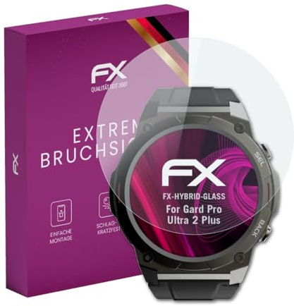 atFoliX Plastic Glass Protective Film compatible with Gard Pro Ultra 2 Plus, 9H Hybrid-Glass FX Screen Protector