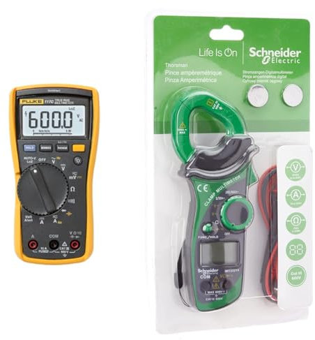 Multimètre numérique d'électricien Fluke 117 avec mesure de tension sans contact & Schneider Electric IMT23214 Pince De Mesure Ampèremétrique Pinza Amperimetrica Digital