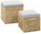 Homgoday Fußhocker für Sofa, 2-teiliges Set aus grauem Verbindungsstück, Fußstütze für Sofa, Fußhocker, Sofa, Fußstütze für Sofa