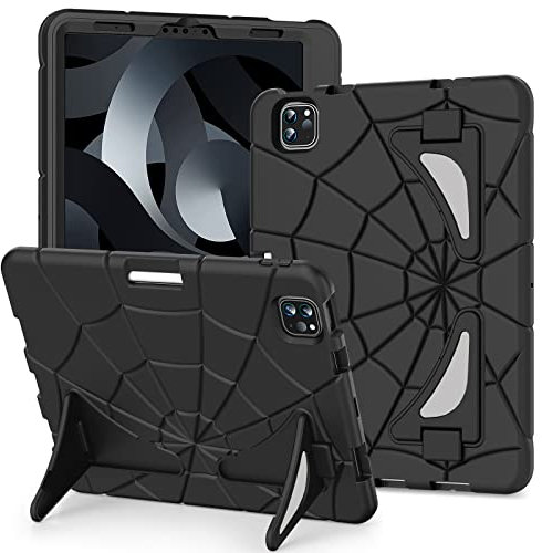 AKABEILA Funda Protectora para Apple iPad Air 11 2024 de 11 Pulgadas Ligera a Prueba de Golpes Resistente con Soporte para bolígrafo para niños y bebés Negro