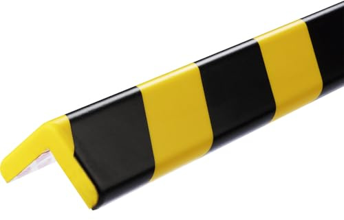 DURABLE | Markierungsprofil | selbstklebend | Metall | Gelb/Schwarz | Typ C35, 1-m-Profil, BxH 45 x 45 mm, gelb / schwarz