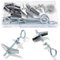 Lyeteung 7 Set M5 Tasselli Basculante, Appesi Toggle Bullone Ali Gancio, Gancio Chiuso Soffitto Cartongesso, con Dadi Esagonali, Rondelle, per Soffitti in Cartongesso
