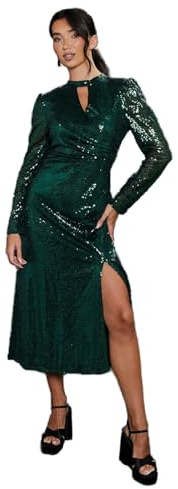 Dorothy Perkins Sequin Keyhole Midi Dress