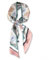 GIMIRO Satin Seidenschal 148 x 13,5 cm Krawatte Double Layer Bund für Blazer, Mantel, Kleid (Pink - Colorful Flowers)